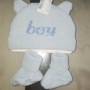 Baby Boy Hat and Booties